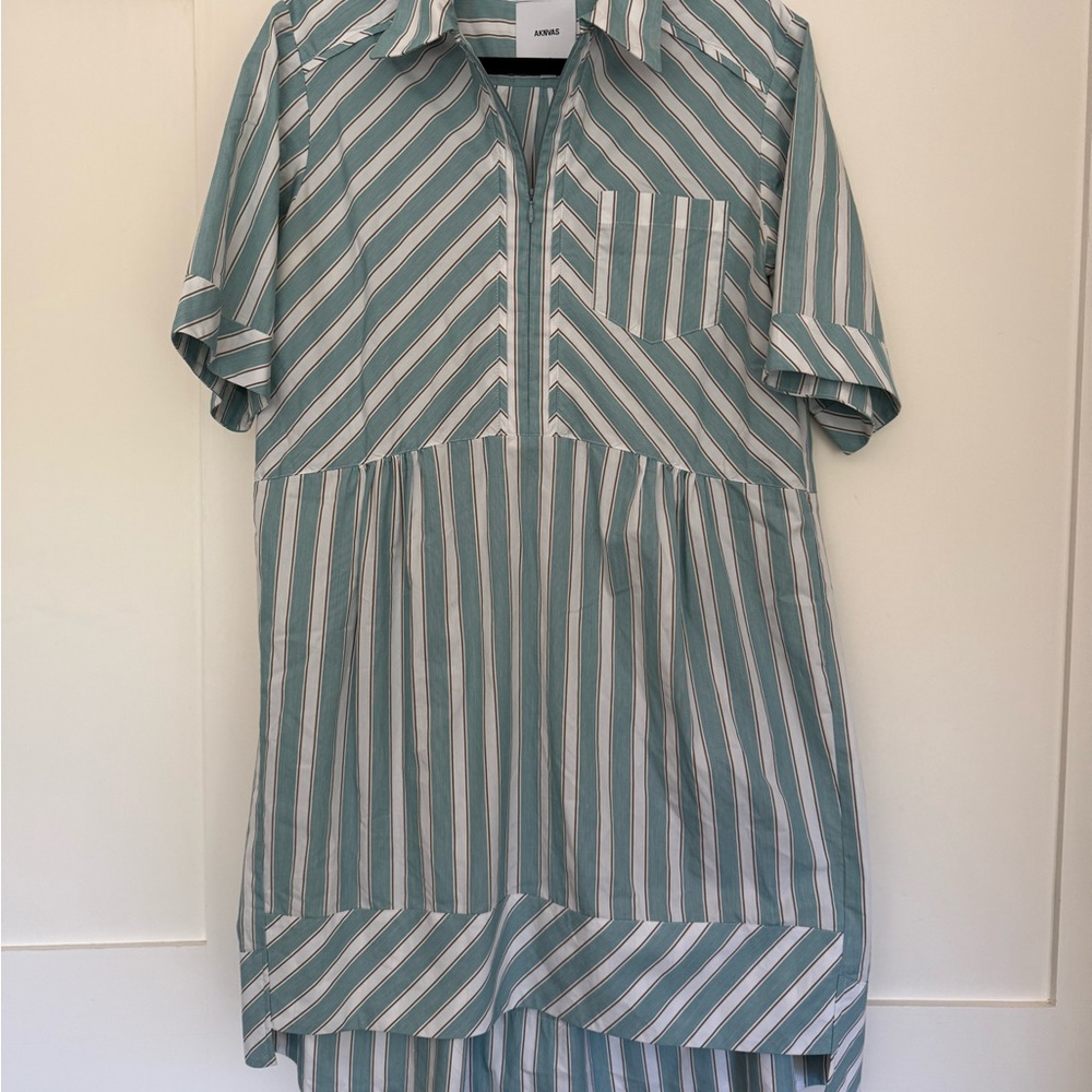 Striped AKNVAS shirt dress - size 8